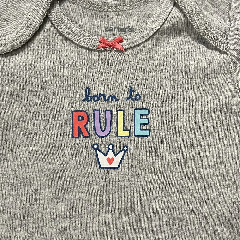 Carter's Baby Girls Bodysuits Size 6 Months Multicolor‎ Soft Cotton Pack of 5